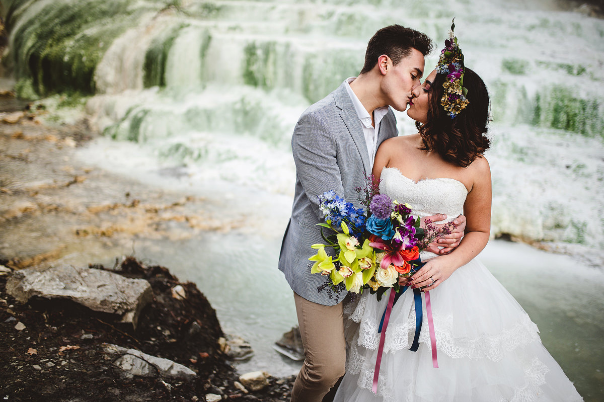 creative wedding photographer tuscany wedding bagni di san filippo