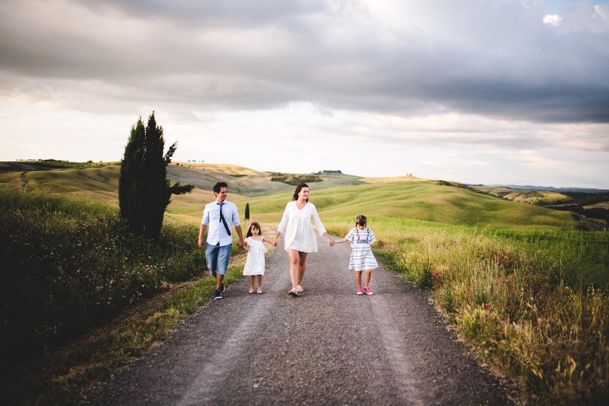 Family Photos in Val d'Orcia